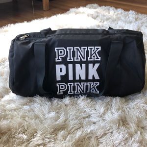 Victoria’s Secret PINK Black Duffle Sports Bag